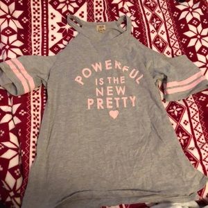 Tank top/halter top grey and pink.